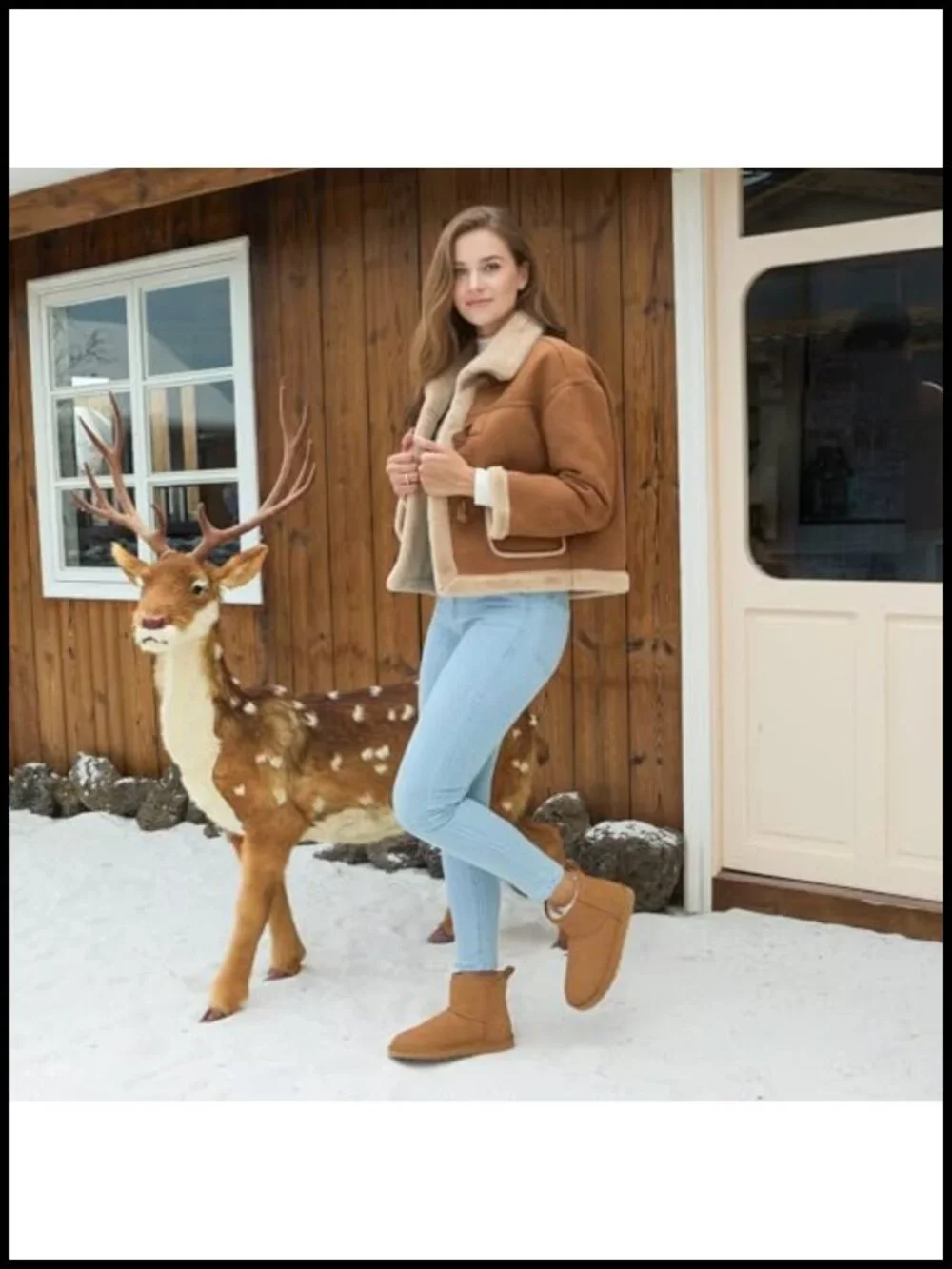 Genuine Suede Ankle Snow Boots - Anti-Slip Warm Comfort Winter Short Boots for